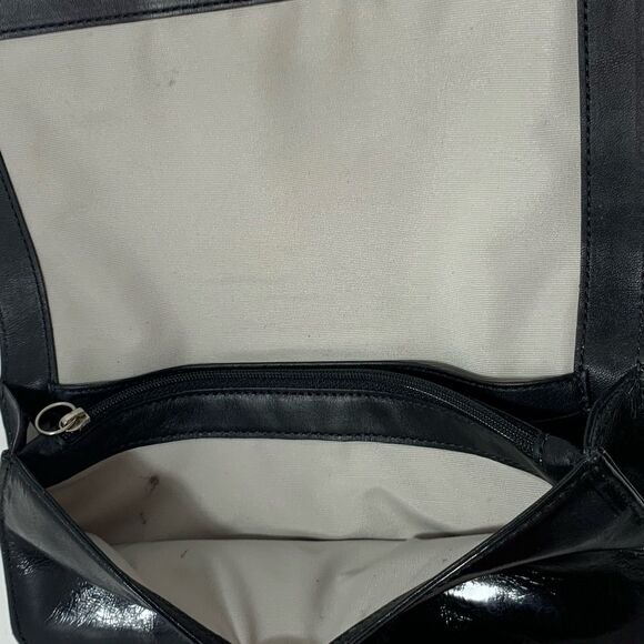 Coach Soho Black Leather Silver Buckle Multicompartment Wallet Womens - Picture 11 of 14